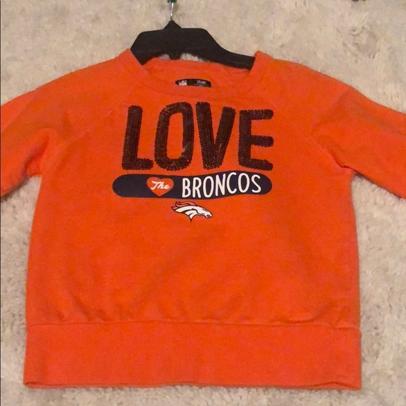 Denver Broncos Girls Sweatshirt Size 7/8 - Picture 1 of 2